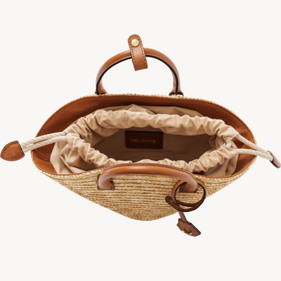 Petit Panier Bag, Natural Straw And Calf Leather