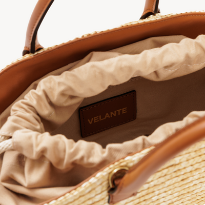 Petit Panier Bag, Natural Straw And Calf Leather