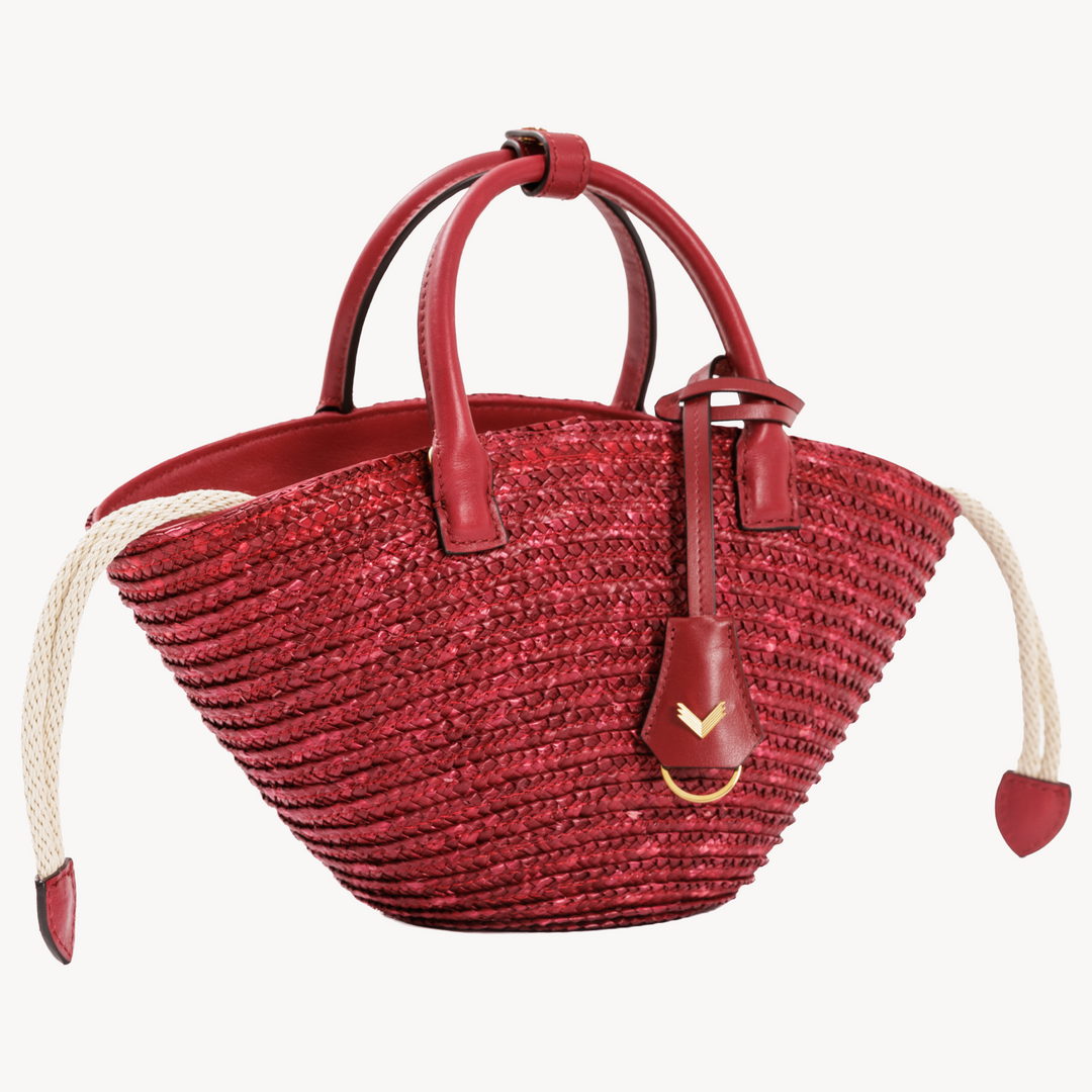 Petit Panier Bag, Natural Straw And Calf Leather