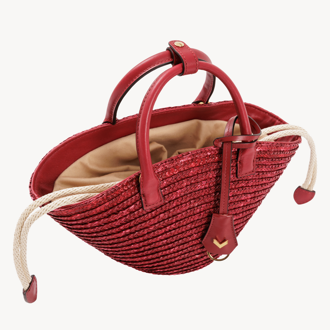 Petit Panier Bag, Natural Straw And Calf Leather