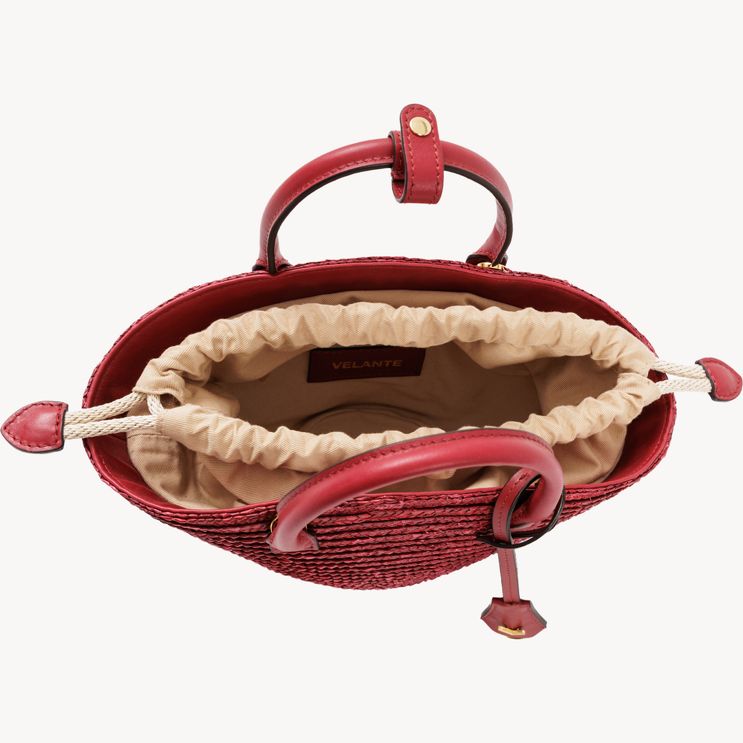 Petit Panier Bag, Natural Straw And Calf Leather