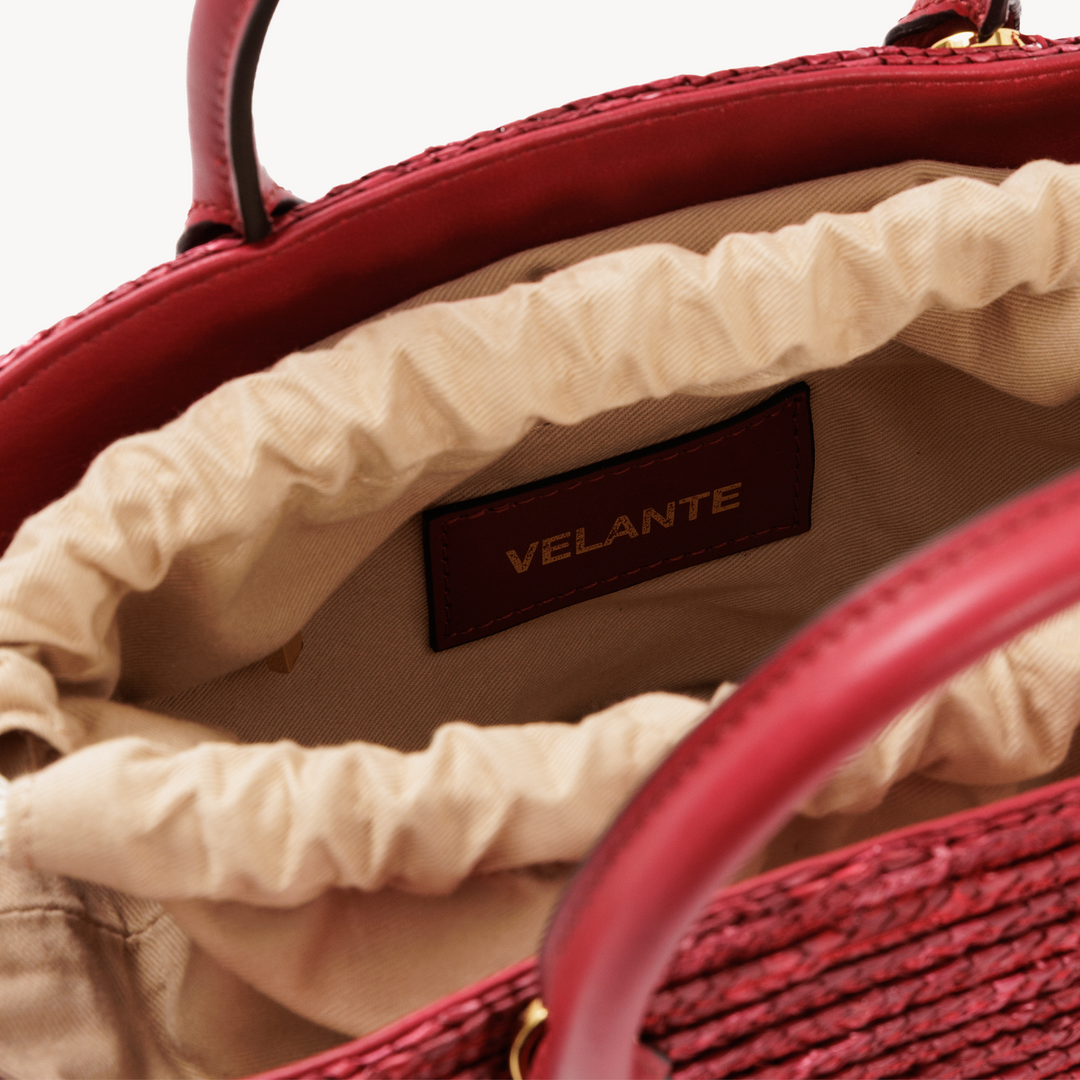 Petit Panier Bag, Natural Straw And Calf Leather
