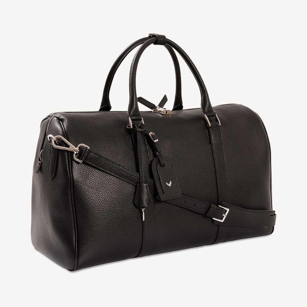 Overnight Bag, Calf Leather, Grained Texture