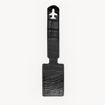 Luggage Tag, Calf Leather, Crocodile Texture