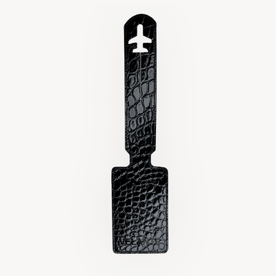 Luggage Tag, Calf Leather, Crocodile Texture