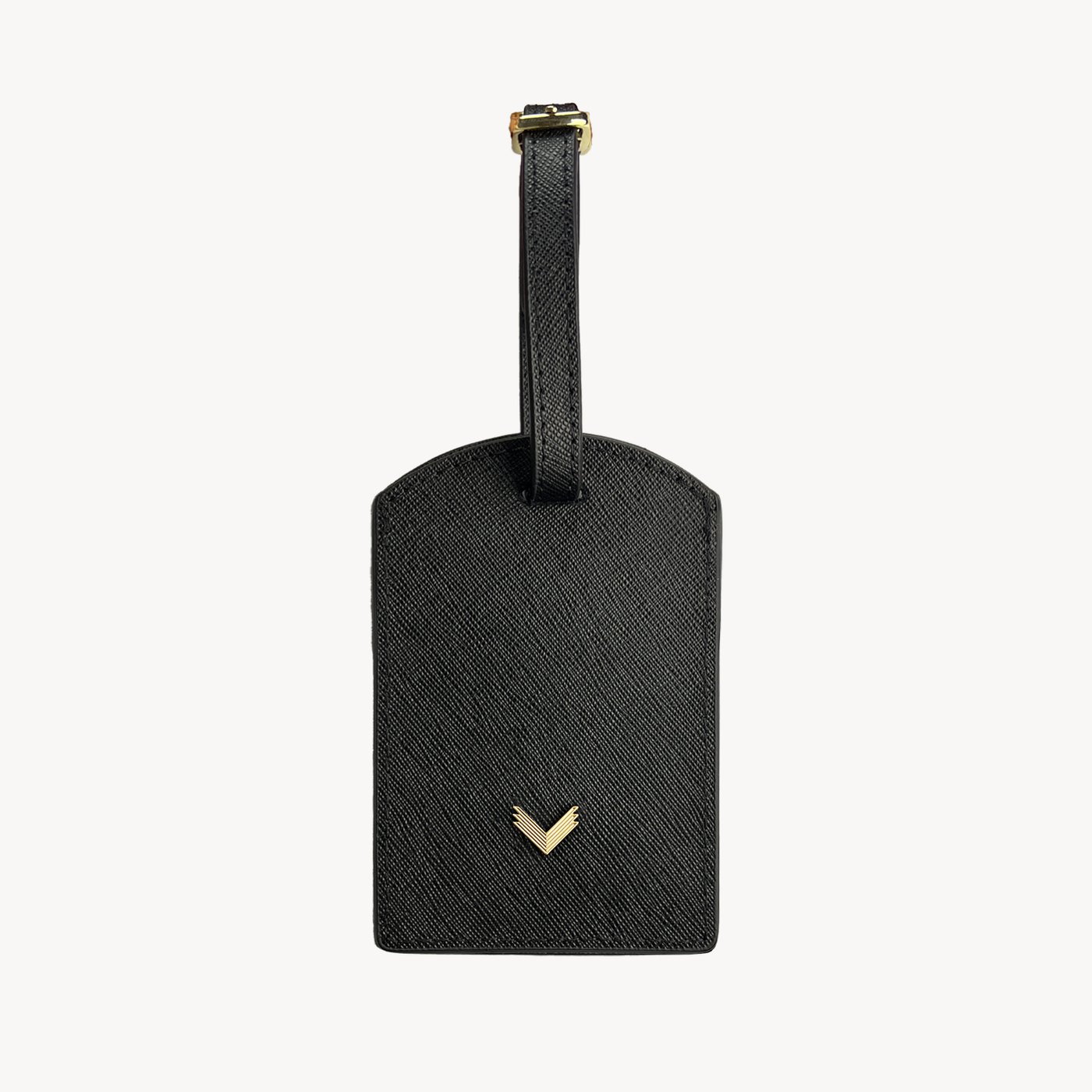 Luggage Tag, Calf Leather, Saffiano Texture