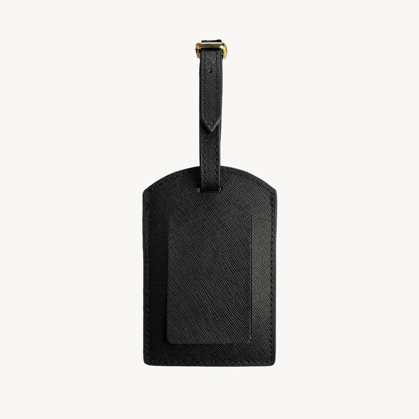 Luggage Tag, Calf Leather, Saffiano Texture