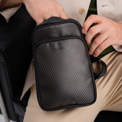 Chestpack, Carbon Fibre, Calf Leather