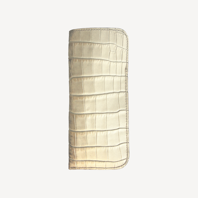 Glasses Case, Calf Leather, Crocodile Texture