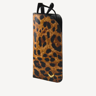 Glasses Case, Goat Leather, Panthere Texture
