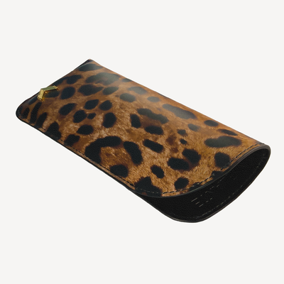 Glasses Case, Goat Leather, Panthere Texture