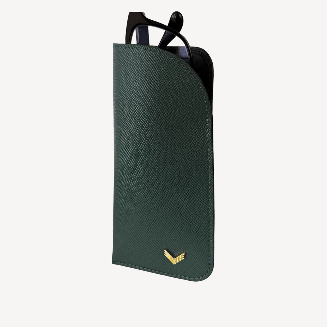 Glasses Case, Calf Leather, Saffiano Texture