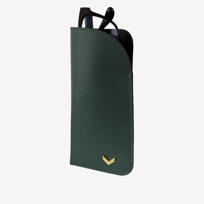 Glasses Case, Calf Leather, Saffiano Texture