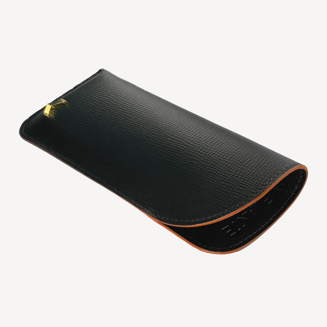 Glasses Case, Calf Leather, Saffiano Texture