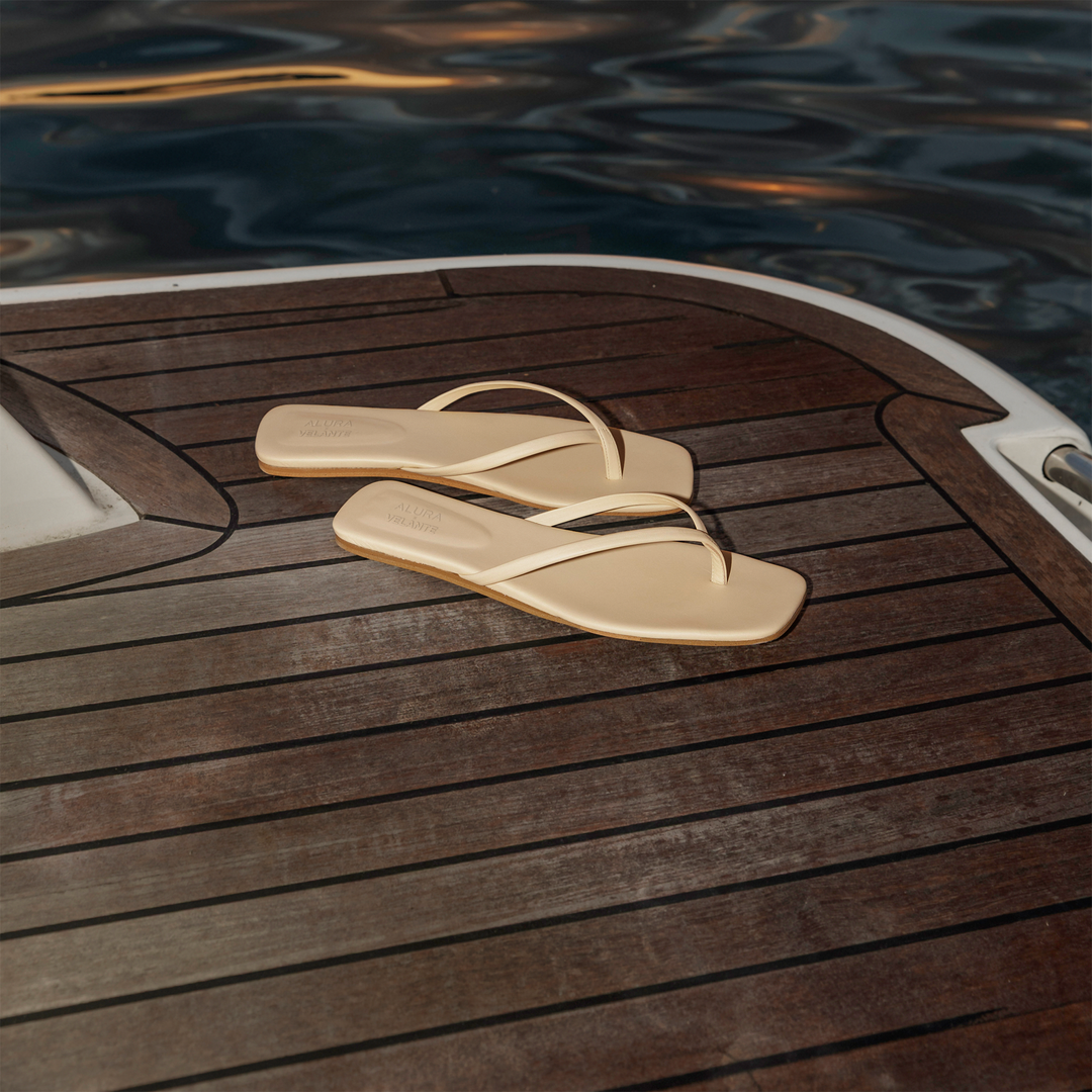 Flip Flops Ayala, Goat Leather