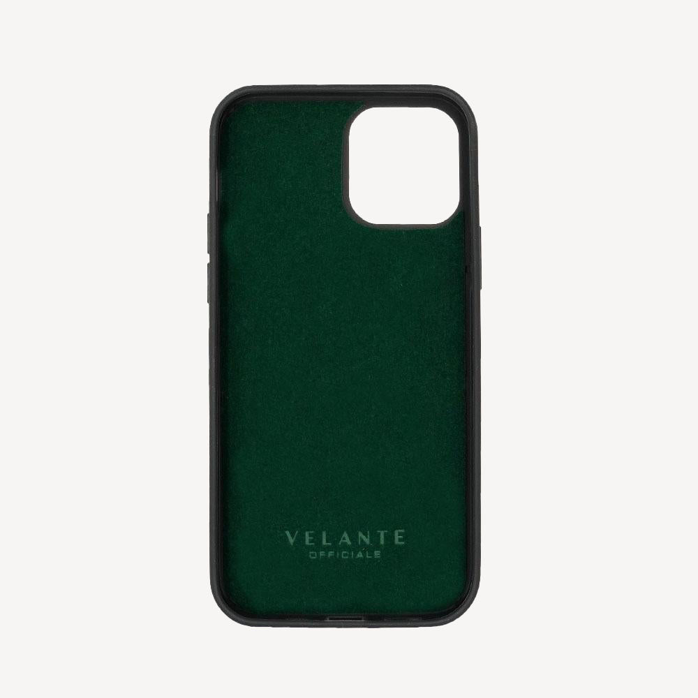 iPhone 12 Pro Max Phone Case, Calf Leather, Crocodile Texture