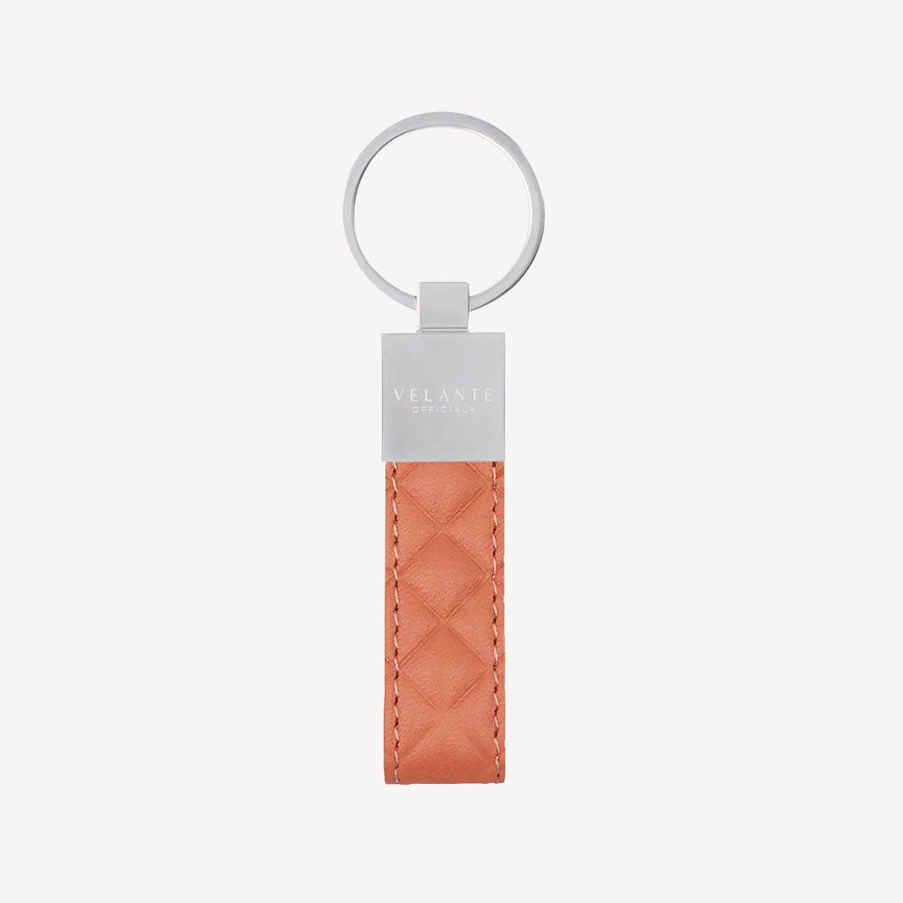 Keyring, Calf Leather, Silver