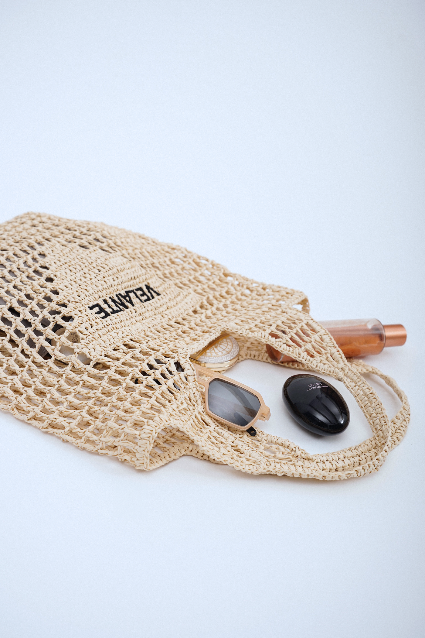 Tote Bag, Paper Yarn, Embroidered Logo