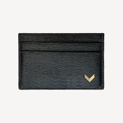 Card Holder, Calf Leather, Dune Texture