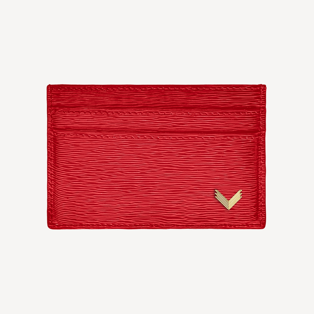 Card Holder, Calf Leather, Dune Texture