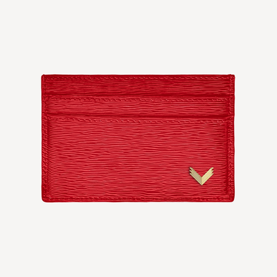 Card Holder, Calf Leather, Dune Texture