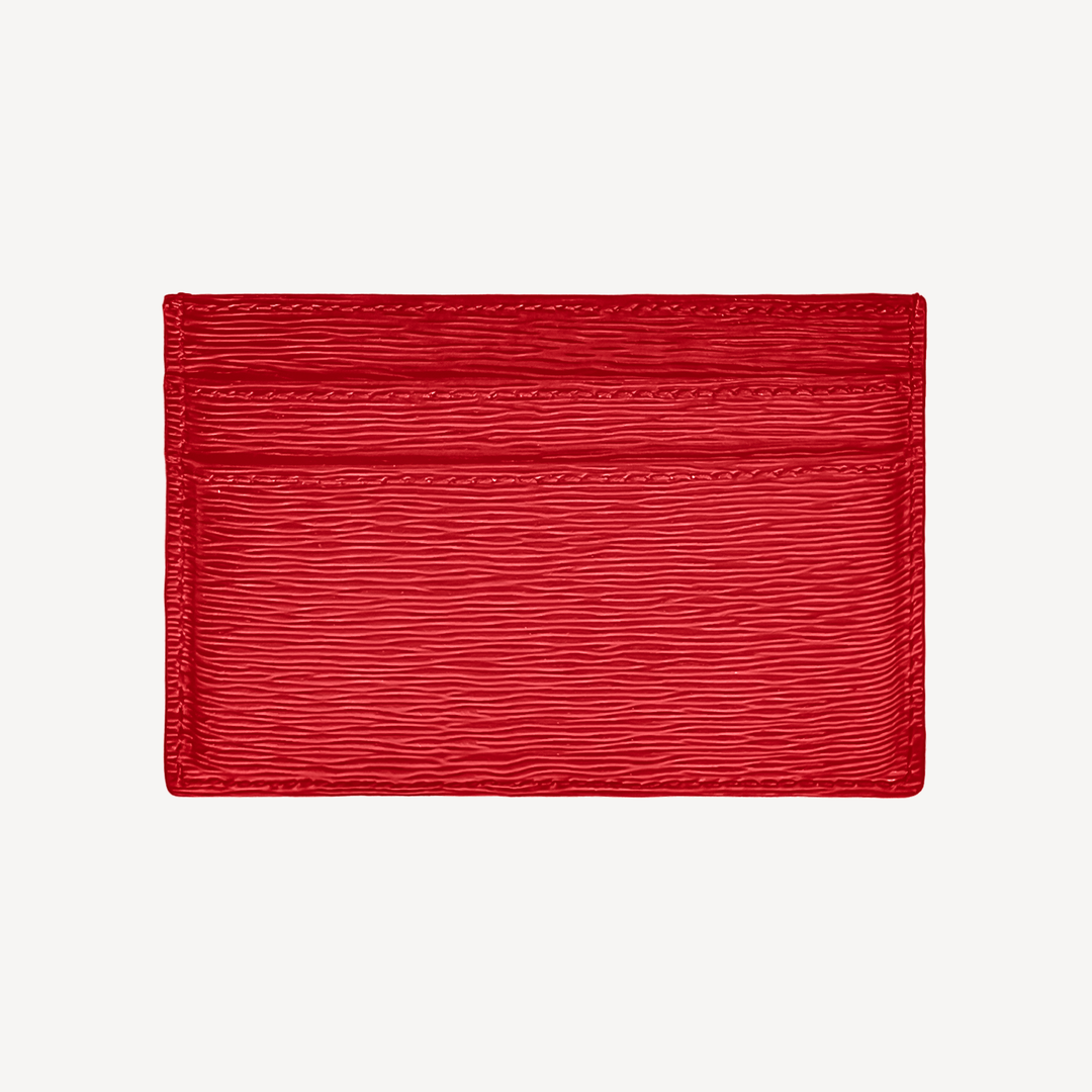 Card Holder, Calf Leather, Dune Texture