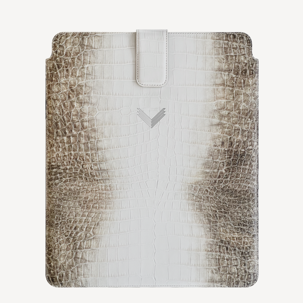 iPad Case 12.9", Calf Leather, Crocodile Texture