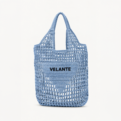 Tote Bag, Paper Yarn, Embroidered Logo