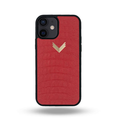 iPhone 11 Phone Case, Calf Leather, Alligator Texture