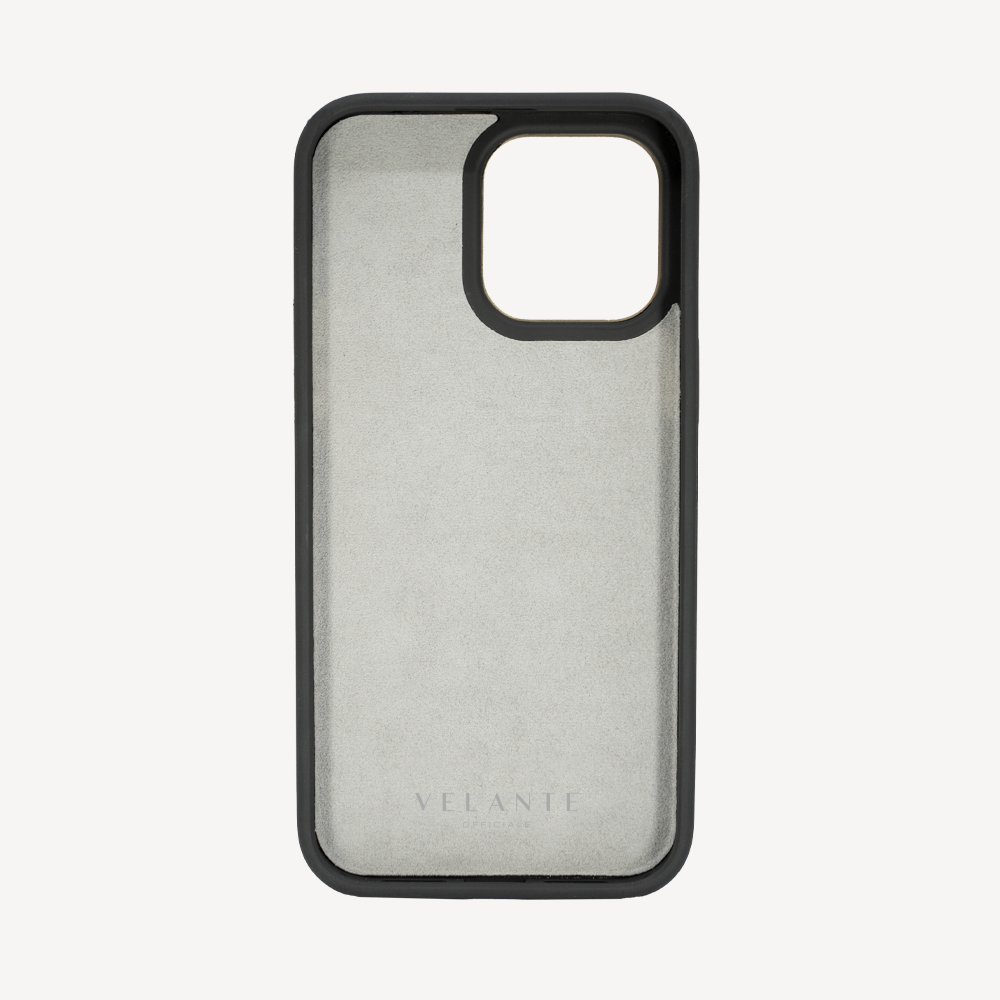 iPhone 14 Pro Phone Case, Python Leather, Antique VLogo