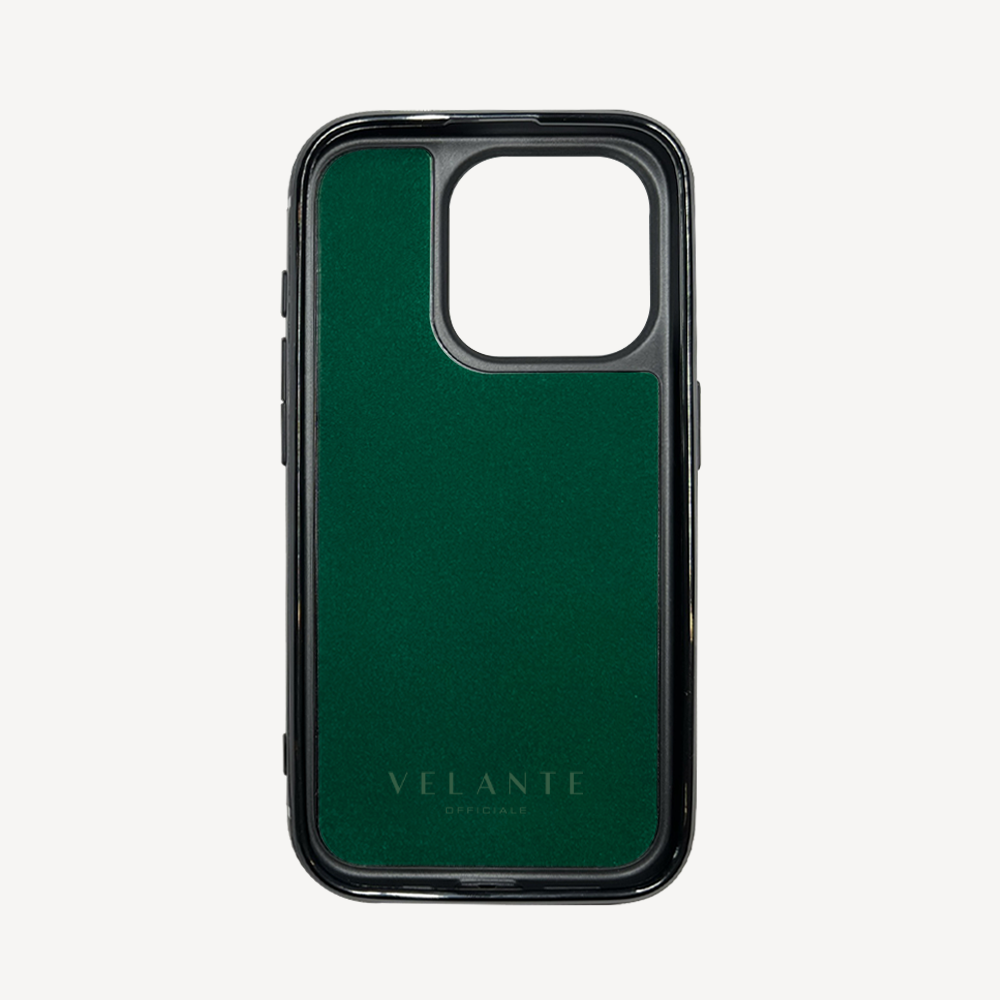 iPhone 15 Pro Phone Case, Calf Leather, Crocodile Texture