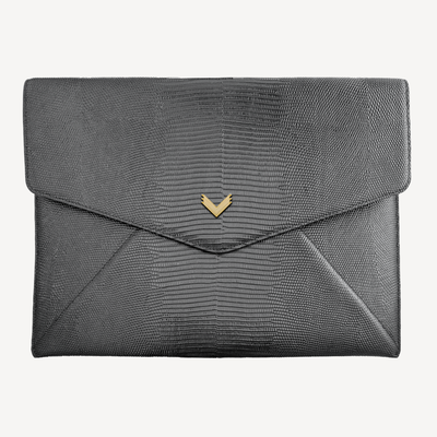 Macbook Laptop Cover, Calf Leather, Lizard Texture