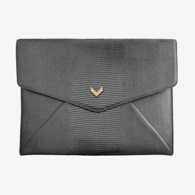 Macbook Laptop Cover, Calf Leather, Lizard Texture
