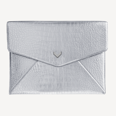 Macbook Laptop Cover, Calf Leather, Crocodile Texture