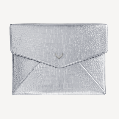 Macbook Laptop Cover, Calf Leather, Crocodile Texture