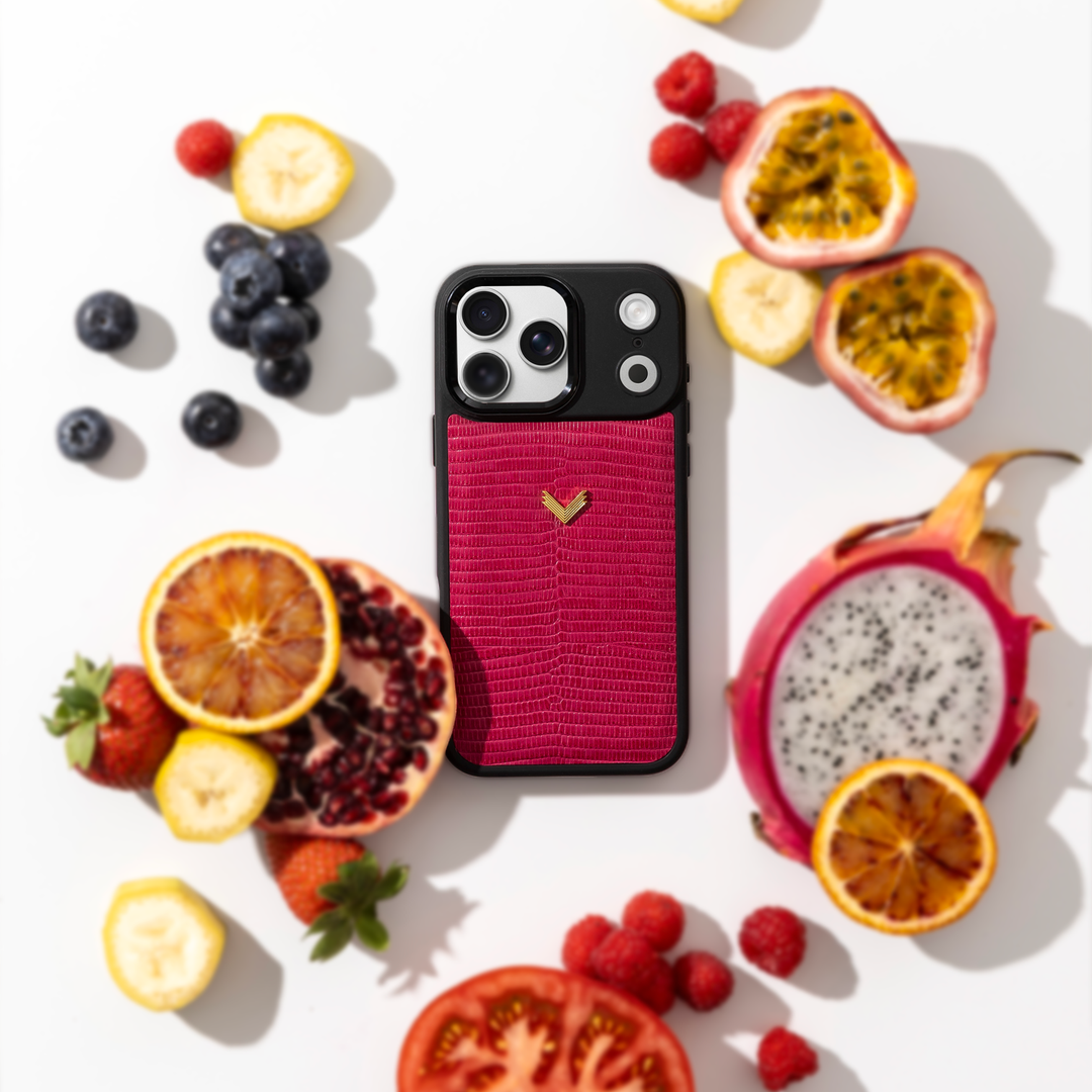 iPhone 17 Pro Phone Case, Calf Leather, Lizard Texture