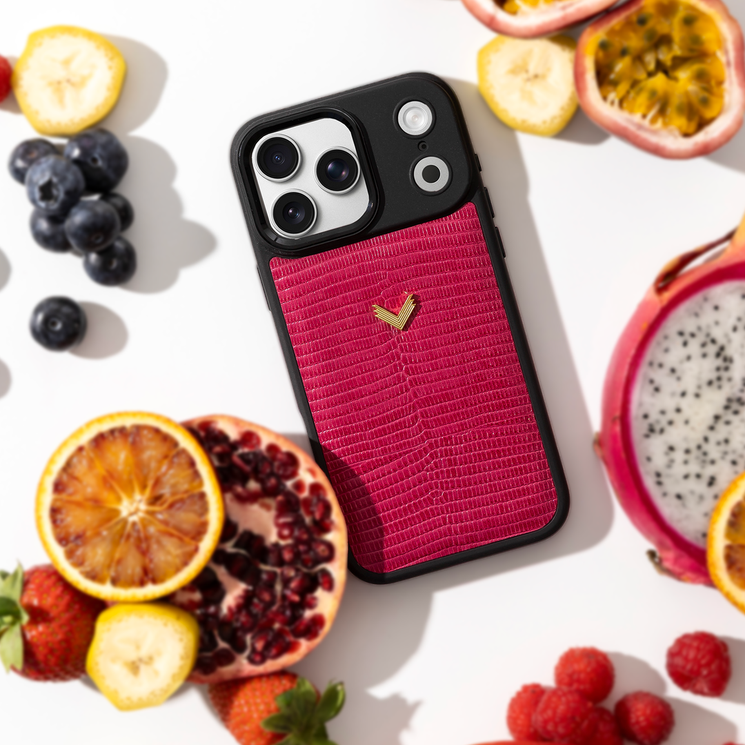 iPhone 17 Pro Max Case, Calf Leather, Lizard Texture