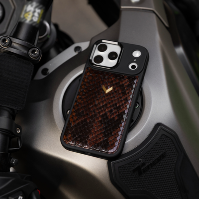 iPhone 17 Pro Max Phone Case, Python Leather