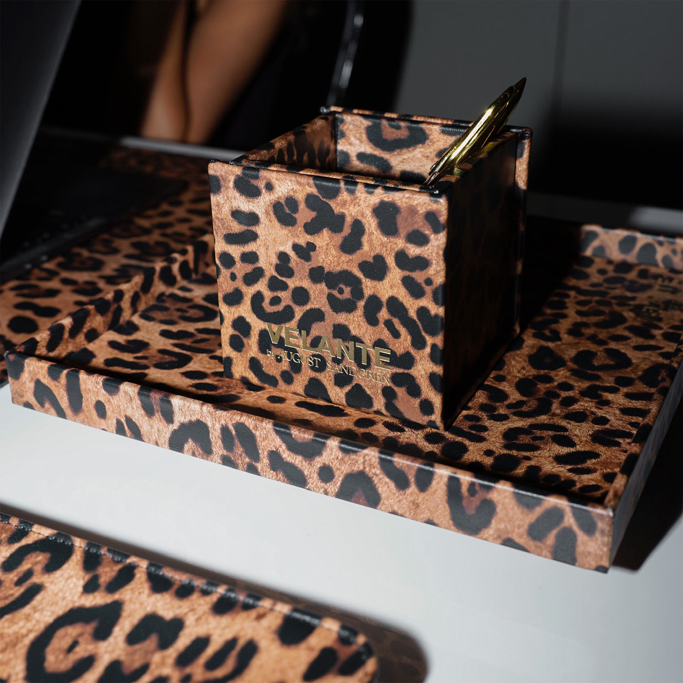 Serving Tray, Calf Leather
