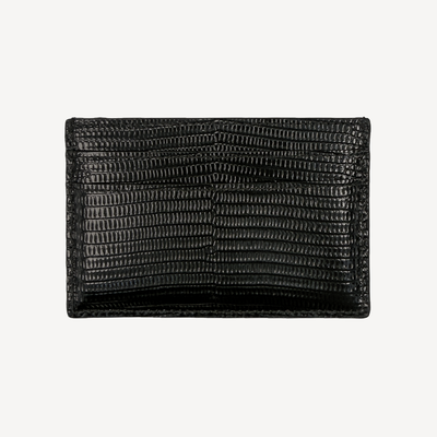 Card Holder, Calf Leather, Lizard Texture