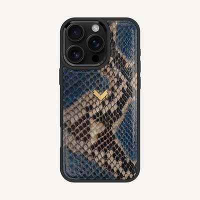 iPhone 16 Pro Phone Case, Python Leather