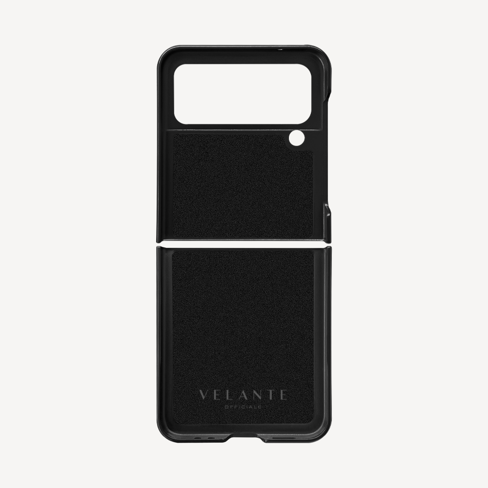 Samsung Z Flip 4 Phone Case, Calf Leather, Crocodile Texture