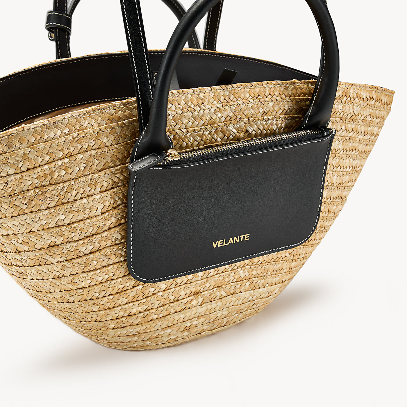 Panier Bag, Natural Straw And Calf Leather