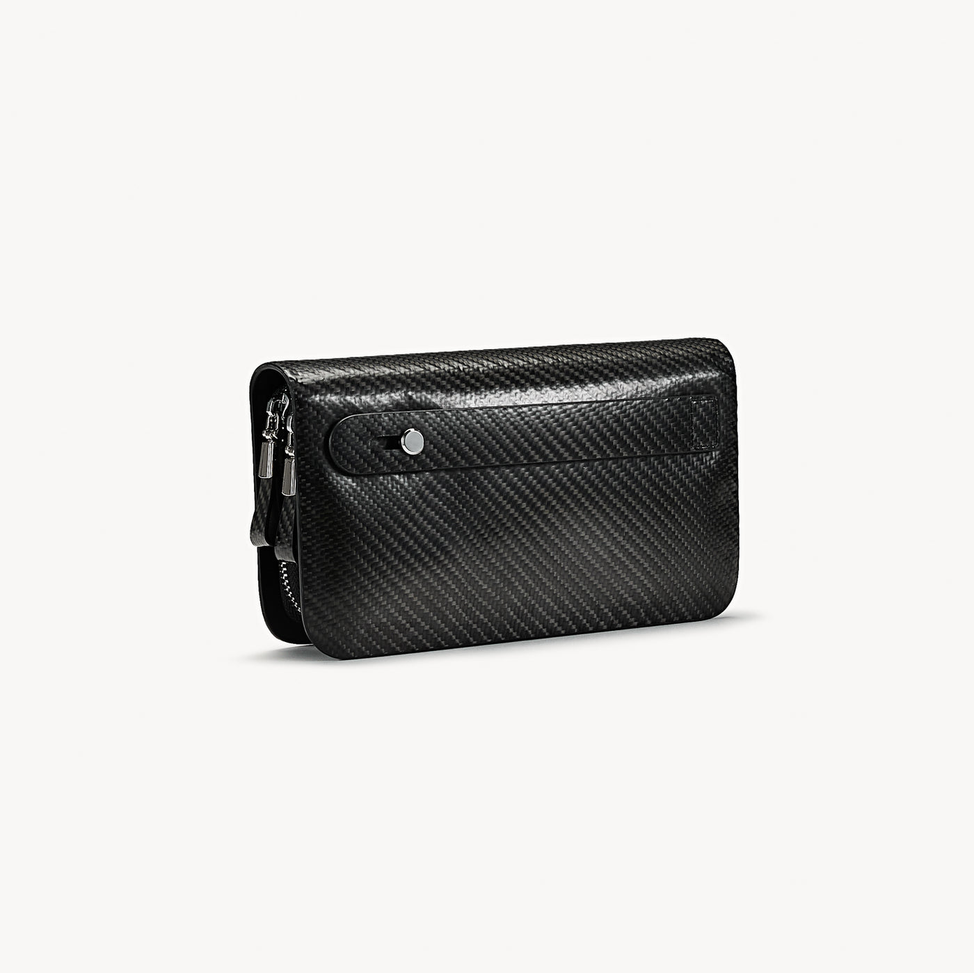 Zipper Wallet, Carbon, Calf Leather