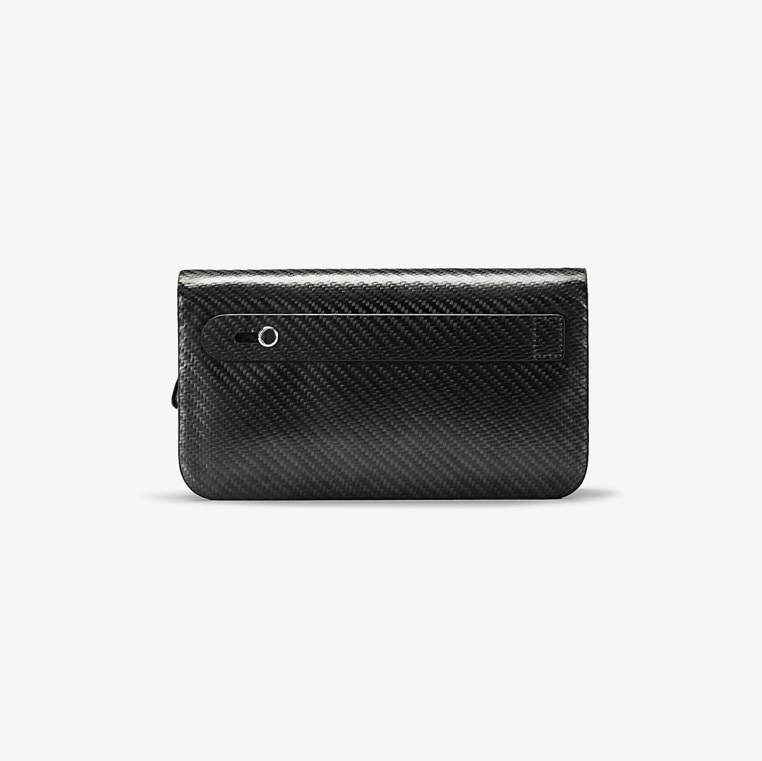 Zipper Wallet, Carbon, Calf Leather