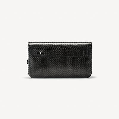 Zipper Wallet, Carbon, Calf Leather