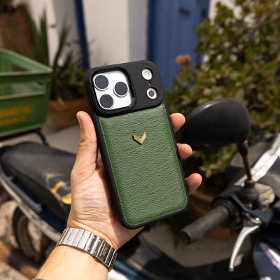 iPhone 17 Pro Phone Case, Calf Leather, Dune Texture