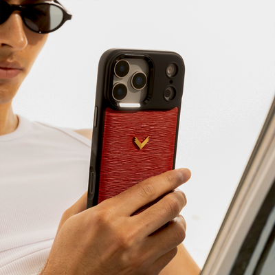 iPhone 17 Pro Phone Case, Calf Leather, Dune Texture