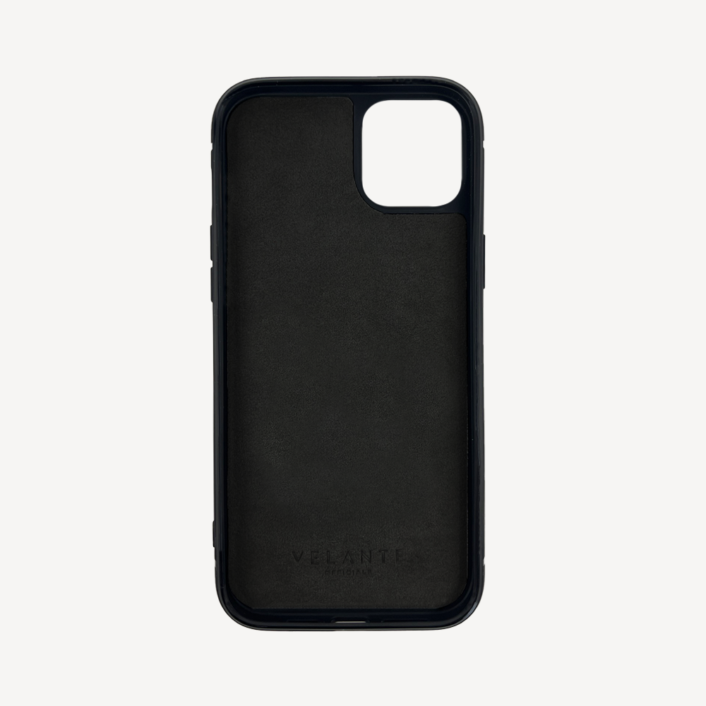 iPhone 15 Phone Case, Calf Leather, Alligator Texture