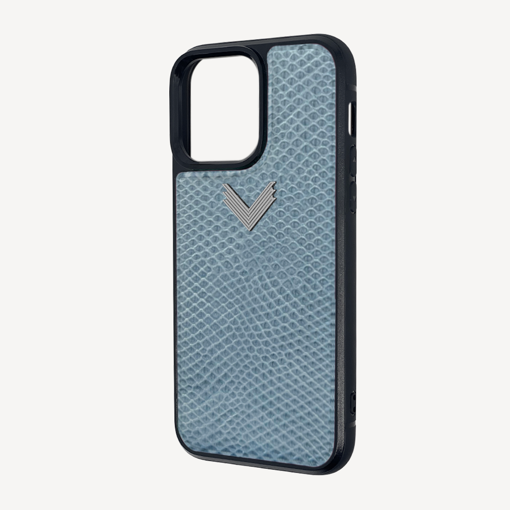 iPhone 13 Pro Max Phone Case, Calf Leather, Lizard Texture